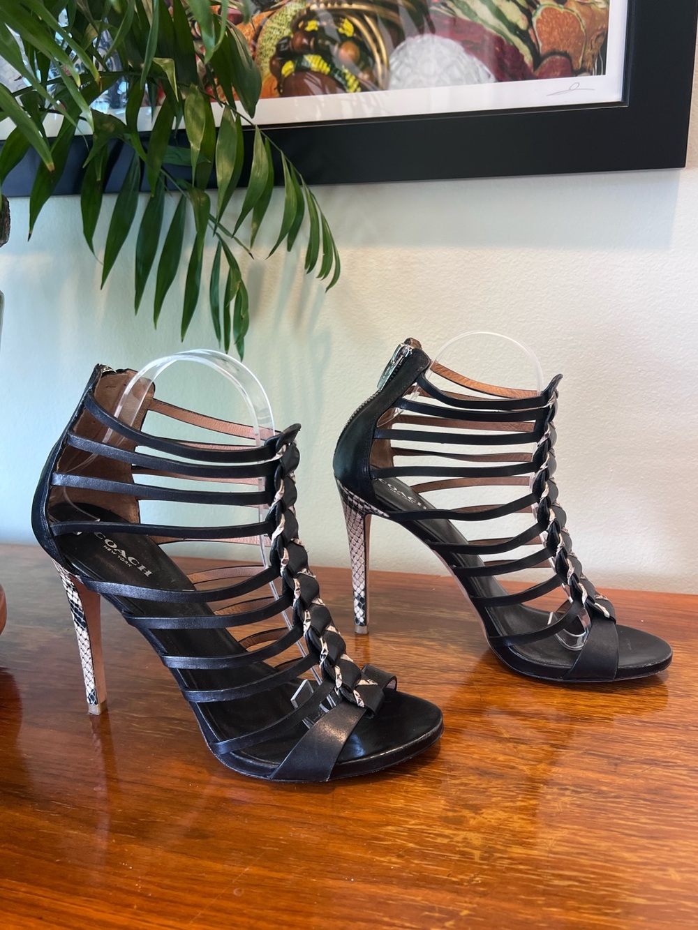 Coach Josey Black Leather Strappy
Gladiator Stilettos